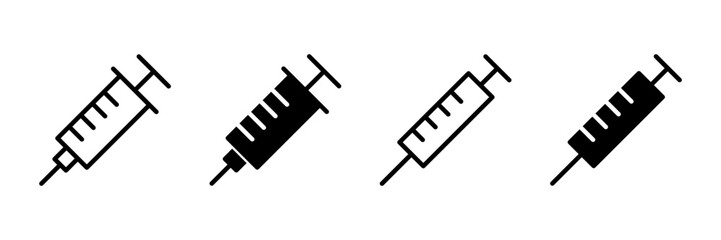 Syringe icon vector isolated on white background. injection icon