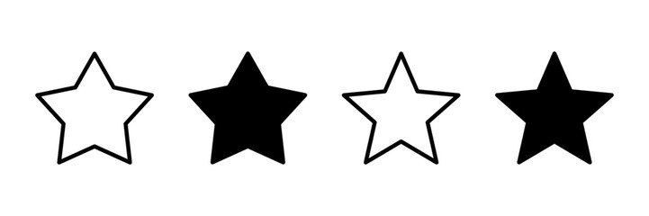 Obraz premium Star Icon vector isolated on white background. Star vector icon. Rating symbol