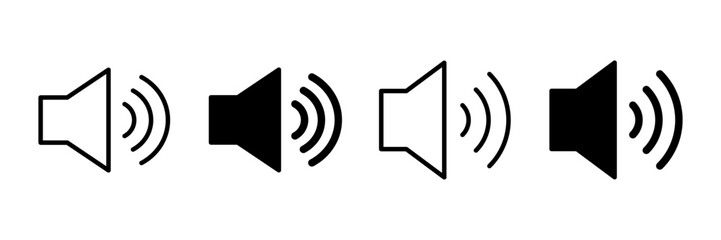 Speaker icon vector isolated on white background. Volume icon. Loudspeaker icon vector. Audio. Sound