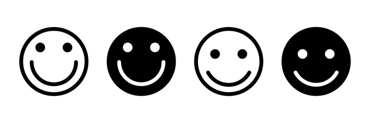 Smile icon vector isolated on white background. Smile vector icon. Emoticon Icon vector. Emoji