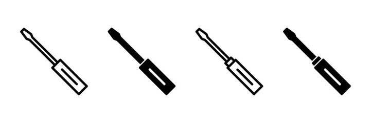 Screwdriver icon vector isolated on white background. Screwdriver vector icon