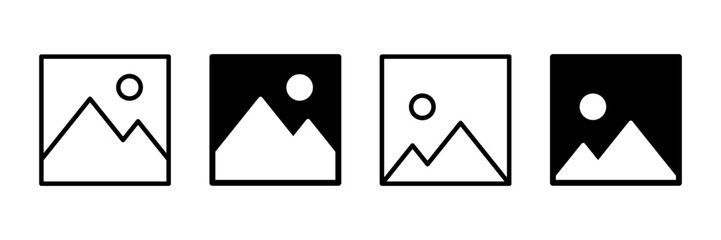 Picture icon vector isolated on white background. Picture vector icon. photo gallery icon vector