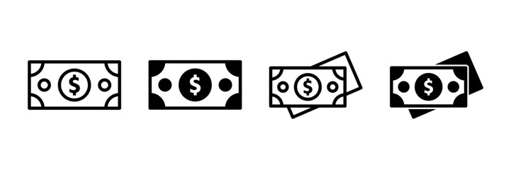 Money icon vector isolated on white background. Money vector icon. Dollar icon