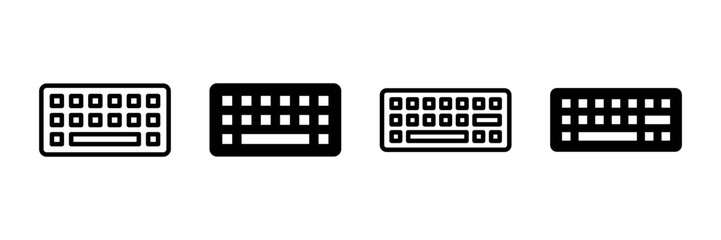 Keyboard icon vector isolated on white background. keyboard vector symbol