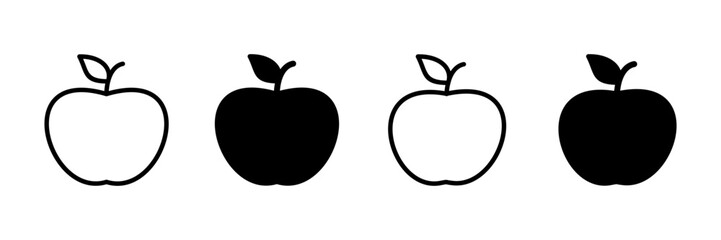 Apple icon vector isolated on white background. Apple vector icon.