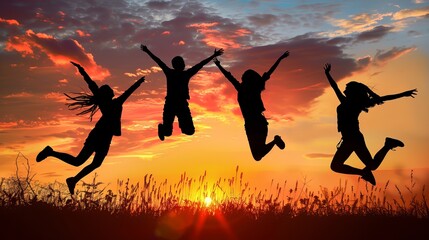 Group of friends cheerful togetherness concept