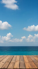 Fototapeta premium wooden pier on the sea