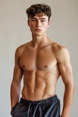 Fototapeta premium Young Man in Fitness Attire
