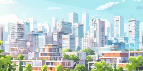 Urbanization and Infrastructure: How Urban Development Drives Growth in Cities - Visualize a scene where urbanization and infrastructure development in cities worldwide drive economic growth, improve 