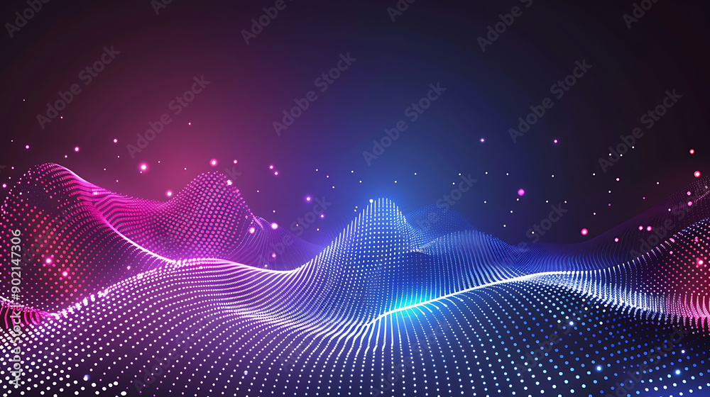 Poster Abstract dot point connect with gradient line .design , internationalization social network or business big data connection technology concept .