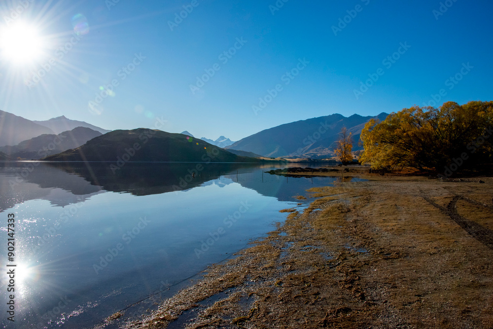 Wall mural Glendhu Bay in Lake Wanaka - New Zealand