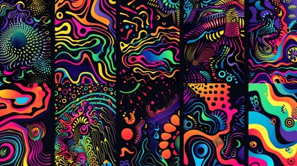 psychedelic sets creativity landscape posters
