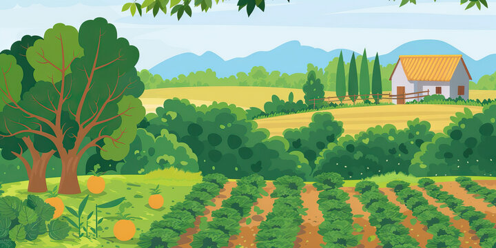 Agriculture and Food Security: How Sustainable Agriculture Practices Ensure Growth and Development - Imagine a scene where sustainable agriculture practices such as organic farming, agroforestry