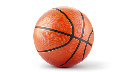 Basketball ball over white background