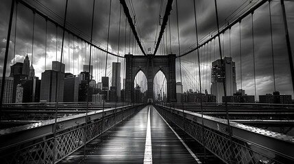 Brooklyn Bridge in New York City USA