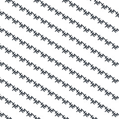 Fototapeta premium Diagonal pattern with needle-like elements resembling barbed wire.