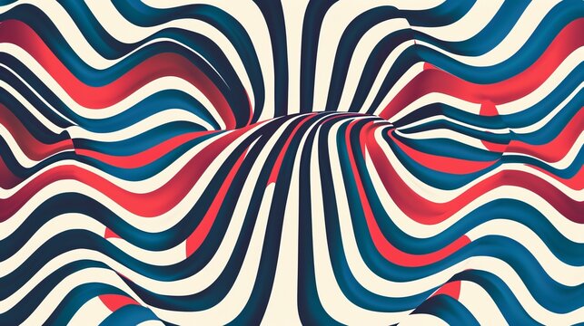 Abstract backgrounds set with different distorted strips for retro poster or cover