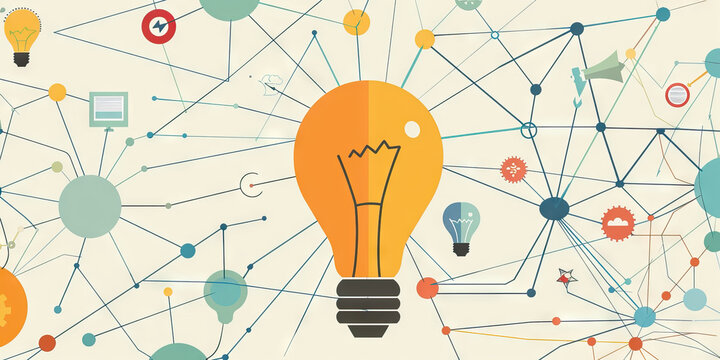 Innovation Ecosystems: How Innovation Hubs Foster Growth and Development - Visualize a scene where innovation hubs and ecosystems support entrepreneurship, creativity, and innovation