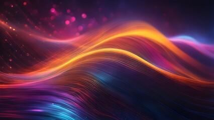 Obraz premium A colorful wave with a purple and orange background