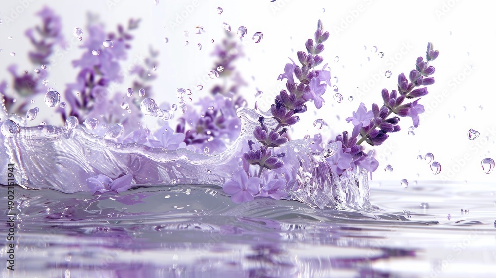 Sticker lavender splash