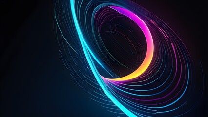 Obraz premium A colorful spiral with blue, red, and yellow lines