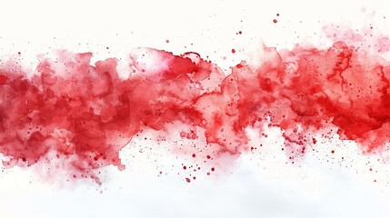 Fototapeta premium red watercolor on white background