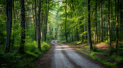 Obraz premium Waldweg im Sommer