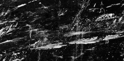 Abstract Dark black stone wall grunge aged rough texture background. closeup texture of black color. Gray concrete cracked walls in the background. White and black messy wall stucco texture background