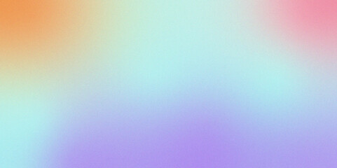 Digital grainy gradient with a colorful soft noise effect. Vintage Grunge Texture Pattern in Blue pink and orange Tones for Artful Wallpaper. Gradient blur, noise, grain, texture. abstract background.