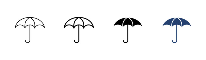 Umbrella icon set. umbrella sign icon