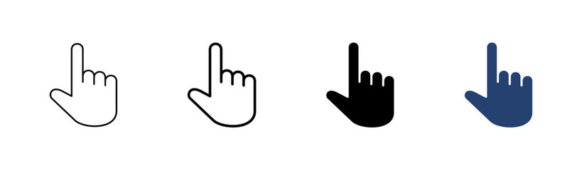 Hand icon set. hand vector icon, palm,click