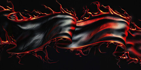 An eye-catching orange ribbon, trimmed in gold, stands out boldly, announcing the importance of a particular occasion