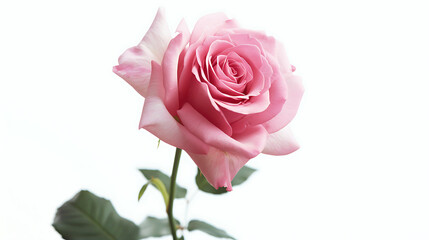 Fototapeta premium pink rose flower on white background