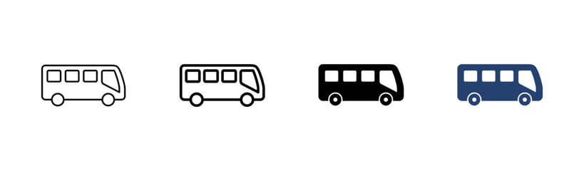 Bus icon set. bus vector icon