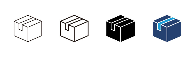 Box icon set. box vector icon, package, parcel
