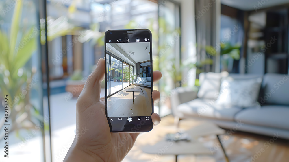 Aufkleber mobile connect with security camera