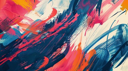 Abstract colorful brush strokes background