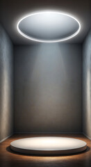 empty room with spotlights