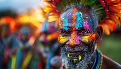 Island traditions and celebrations during a cultural festival, Cultural, Bright hues, Photography