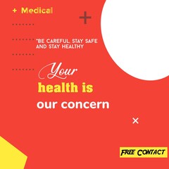 Medical promotion  banner and social media template layout