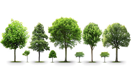 Obraz premium High definition collection Tree isolated on a white background