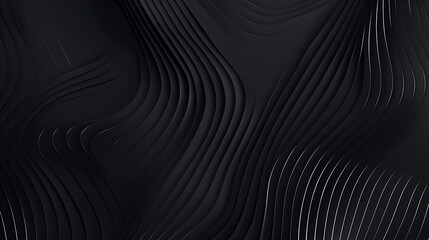 Abstract Background Black Waves 3D Illustration