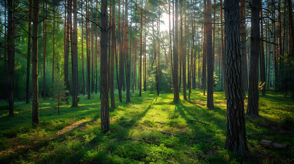 Obraz premium Panoramic beautiful deep forest waterfall in Thailand