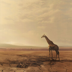 The Last Stand: A Solitary Creature in a Barren World Highlighting the Urgency of Conservation Efforts to Prevent Extinction