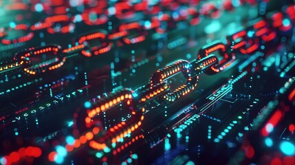 Obraz premium Glorious Abstract technology background concept of Blockchain