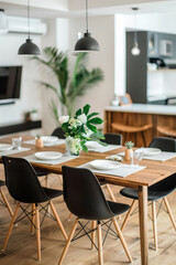 Fototapeta premium interior of a restaurant, room interior, dining room, Interior Design