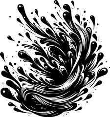 Unique Fluid Splash Graphics for Decorating Modern Customer Creation