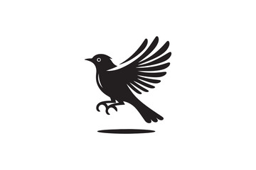 Obraz premium create a bird logo silhouette vector with white background