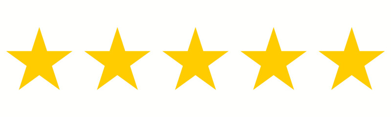 yellow five stars flat icon.vector illustration eps 10