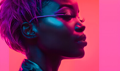 graphic advertising images focusing on beauty and hair